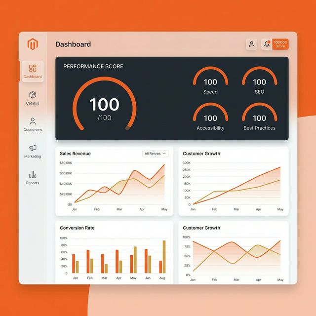 Magento 2 + Hyva dashboard